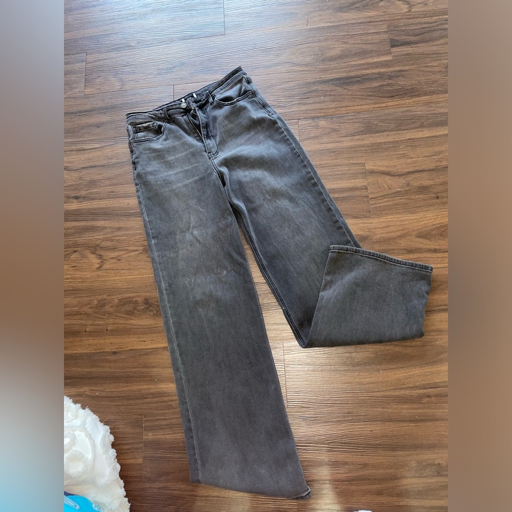 Wide leg black jeans